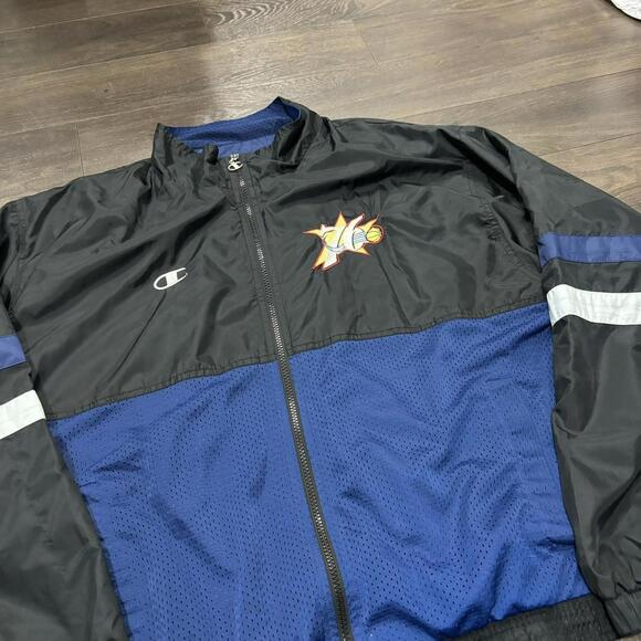 Vintage Philadelphia 76ers champion zip up windbreaker 90s L - Picture 1 of 8